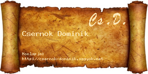 Csernok Dominik névjegykártya